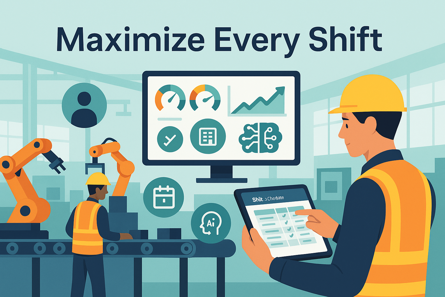 Efficiency module dashboard showing productivity metrics